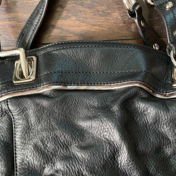 B. Mackowsky Black Leather Handbag - Picture 9 of 15